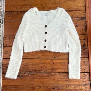 Cozy White Cardigan Sweater
